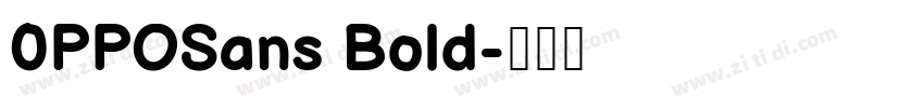 0PPOSans Bold字体转换